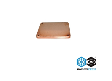Cold Plate in Electrolytic Copper 55x55x4mm